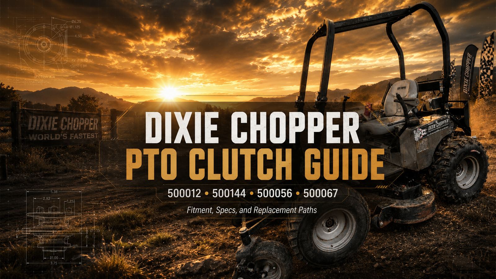 Dixie Chopper PTO Clutch Fitment Guide | 500012, 500144, 500056
