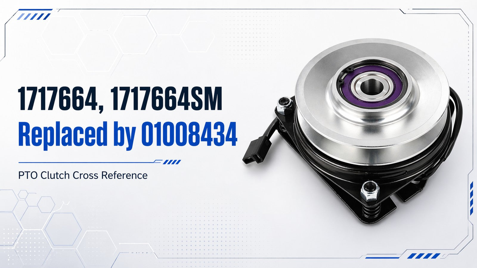 Image of 1717664 PTO Clutch showing replaced by 01008434.