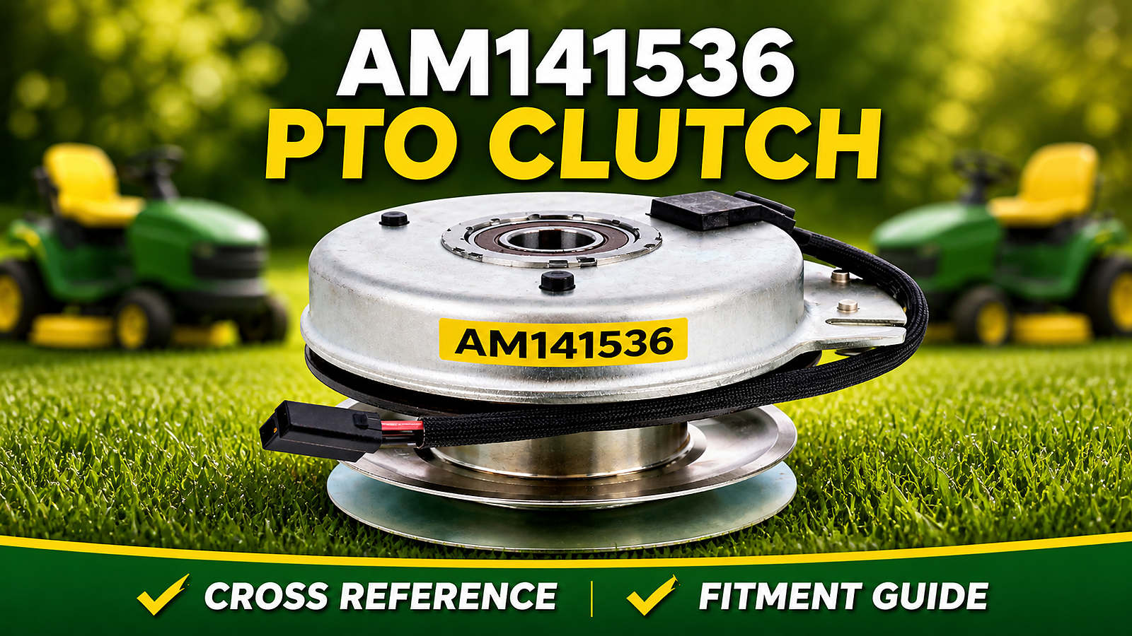 AM141536 PTO clutch fitment for John Deere X300 X500 EZtrak mowers.