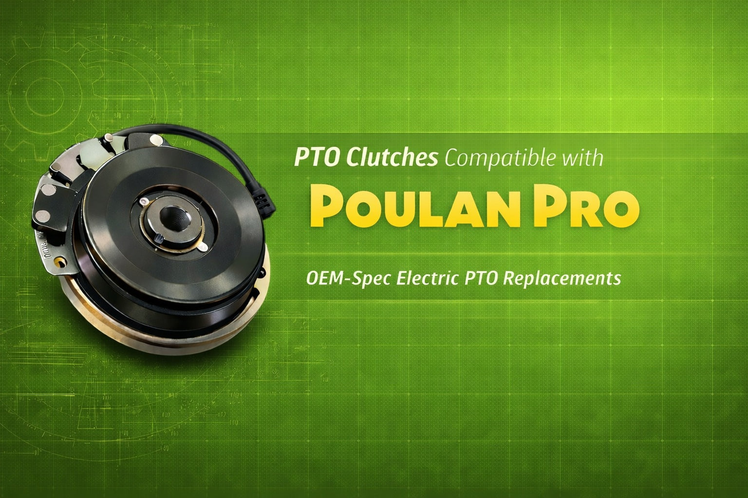 PTO clutches compatible with Poulan Pro mowers banner