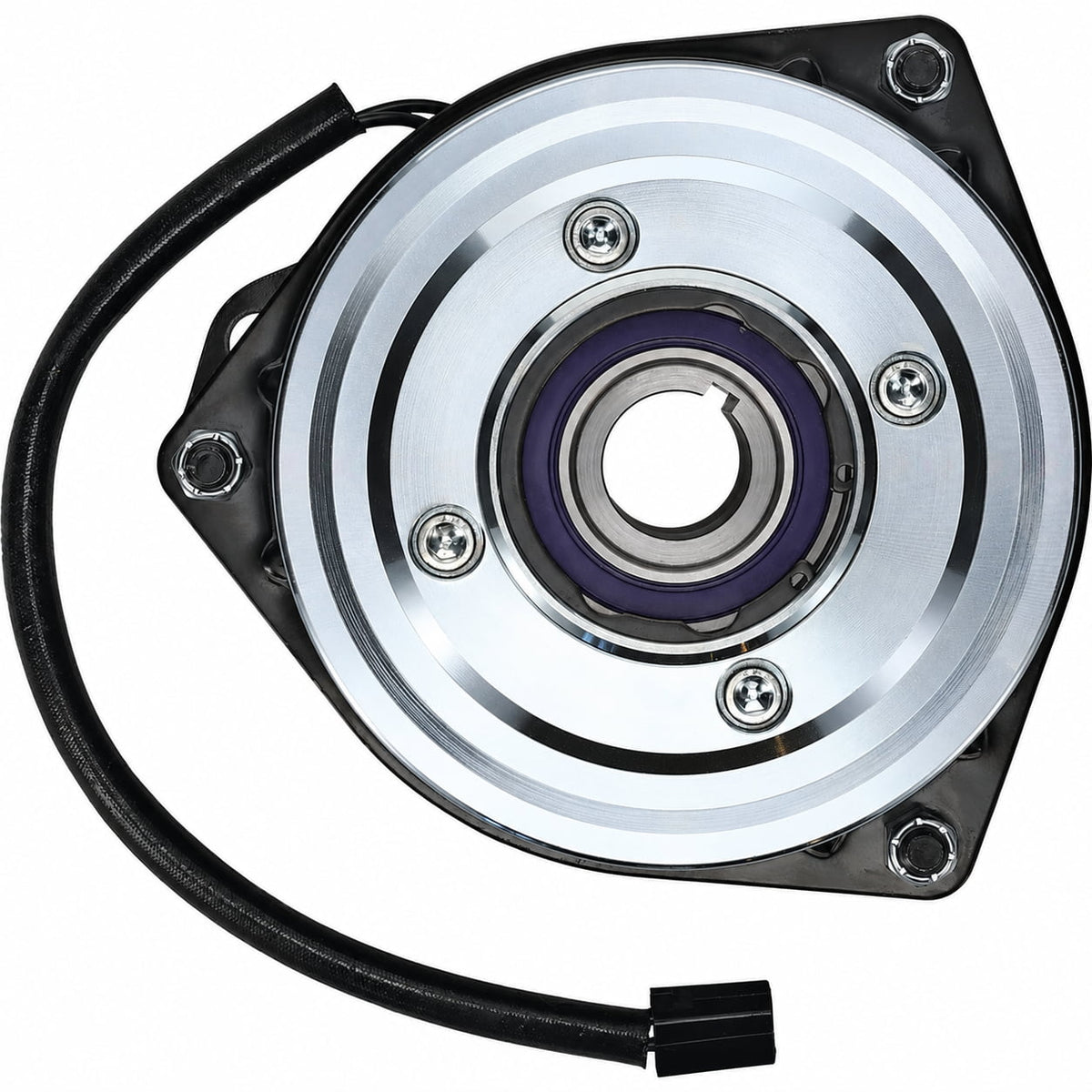 Pulley-side view of Xtreme X0610 PTO clutch for Ariens Gravely 03785000 showing keyed bore and bearing