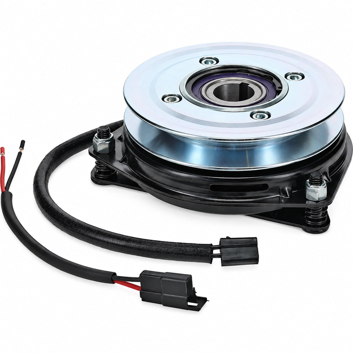 Xtreme X0610 PTO clutch replacement for Ariens Gravely 03785000 with silver pulley, wiring lead and adapter harness