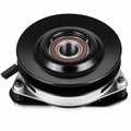 03789900 PTO clutch replacement with black pulley, silver mounting plate, and black t-shape wiring connector for mower deck blade engagement.