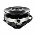 04915400 PTO clutch replacement for Ariens and Gravely showing pulley, center bearing, clutch housing, mounting bracket, spring hardware, and black wiring lead on a white background.