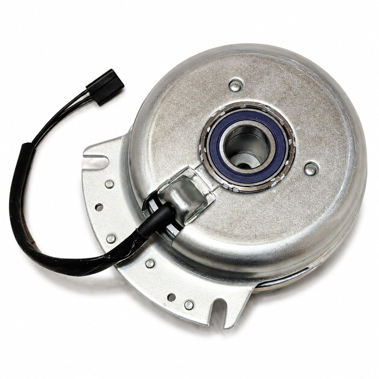Bad Boy 070-1000-00 HD Upgrade PTO clutch back view showing the bearing, bore and hardwired lead