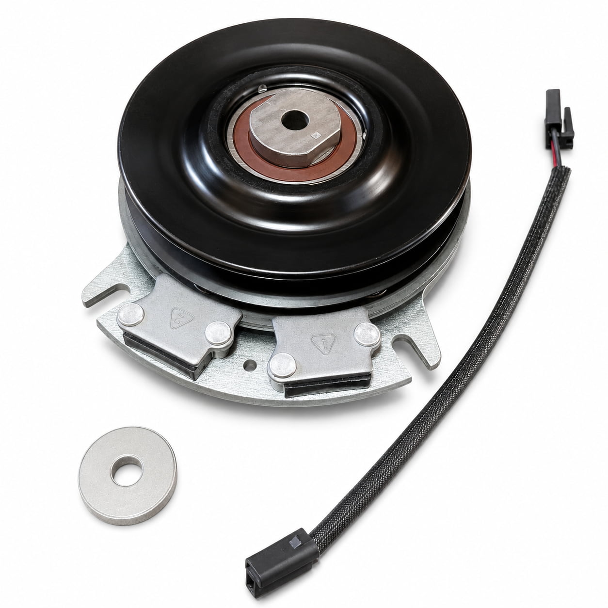 Toro PTO clutch 103-0662 replacement built with a 6.10-inch pulley diameter, 1-inch crankshaft bore, and CW rotation.