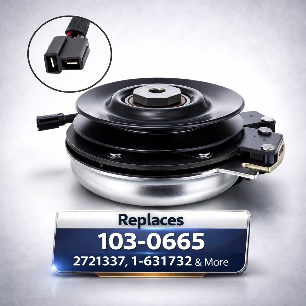103-0665 electric PTO clutch with 1-1/8 inch bore 6.10 inch pulley for Toro & Exmark