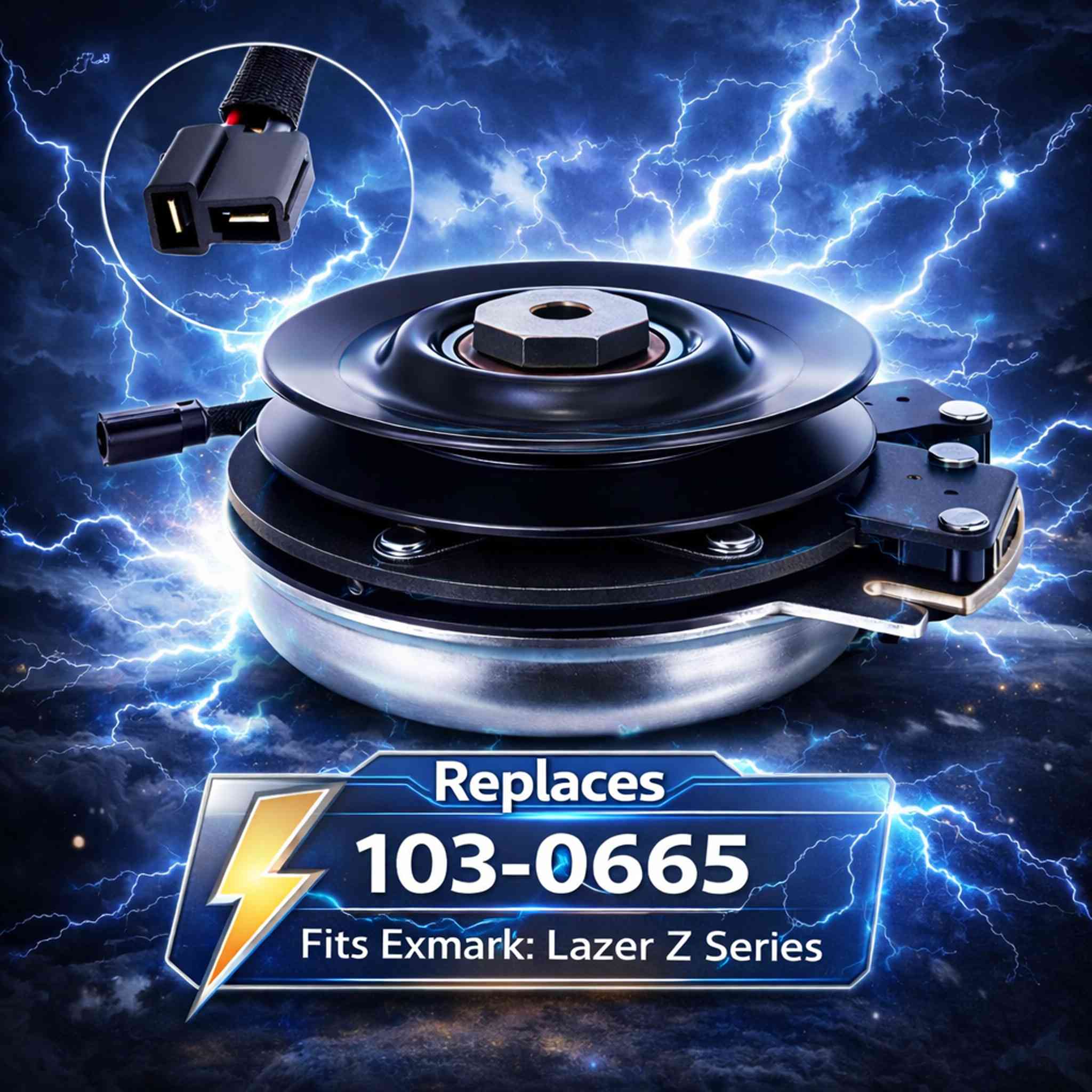 103-0665 Electric Thunder PTO Clutch fits Exmark Laser Z series 