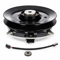 Warner 116-1605 PTO clutch replacement with black 7-1/4-inch pulley and reverse-mount brake assembly