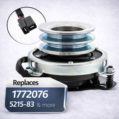 1772076 electric PTO clutch replacement with 1 inch bore & 4.13 inch pulley for Cub Cadet and Troy-Bilt.