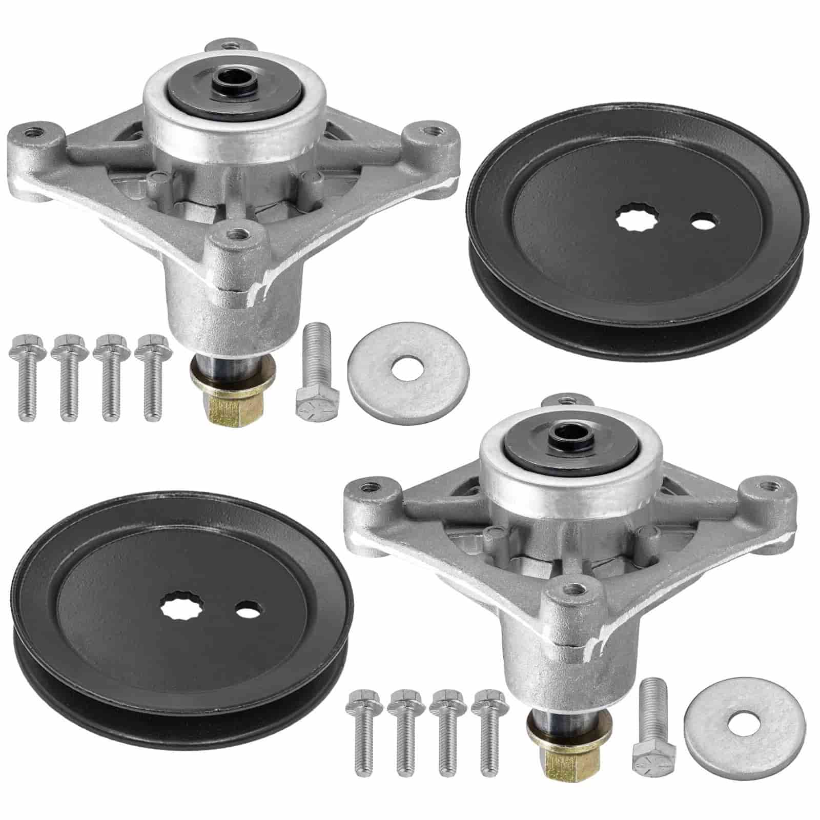 2 Spindles with 603988 Pulleys for Raptor 52-inch.