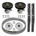 42-inch deck rebuild kit with 954-04060 belt, two spindle assemblies, mower blades, idler pulleys and mounting bolts