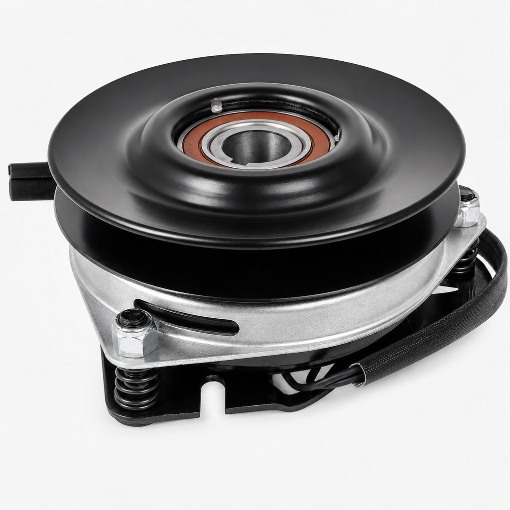 Aftermarket Scag 461074 PTO clutch replacement displayed clearly against white background.