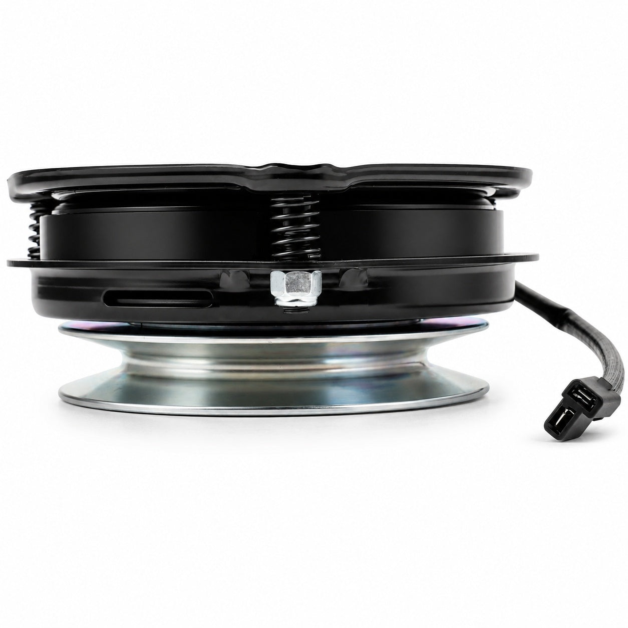 Side view of aftermarket Scag Cheetah replacement PTO clutch 484276. 