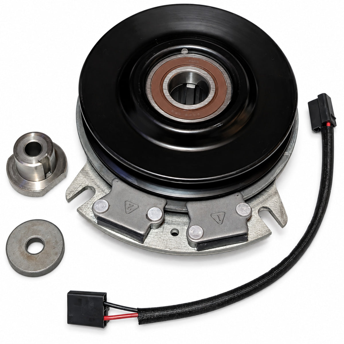Bush Hog 50049812 PTO clutch showing pulley and center bore, replacement for Warner 5218-127