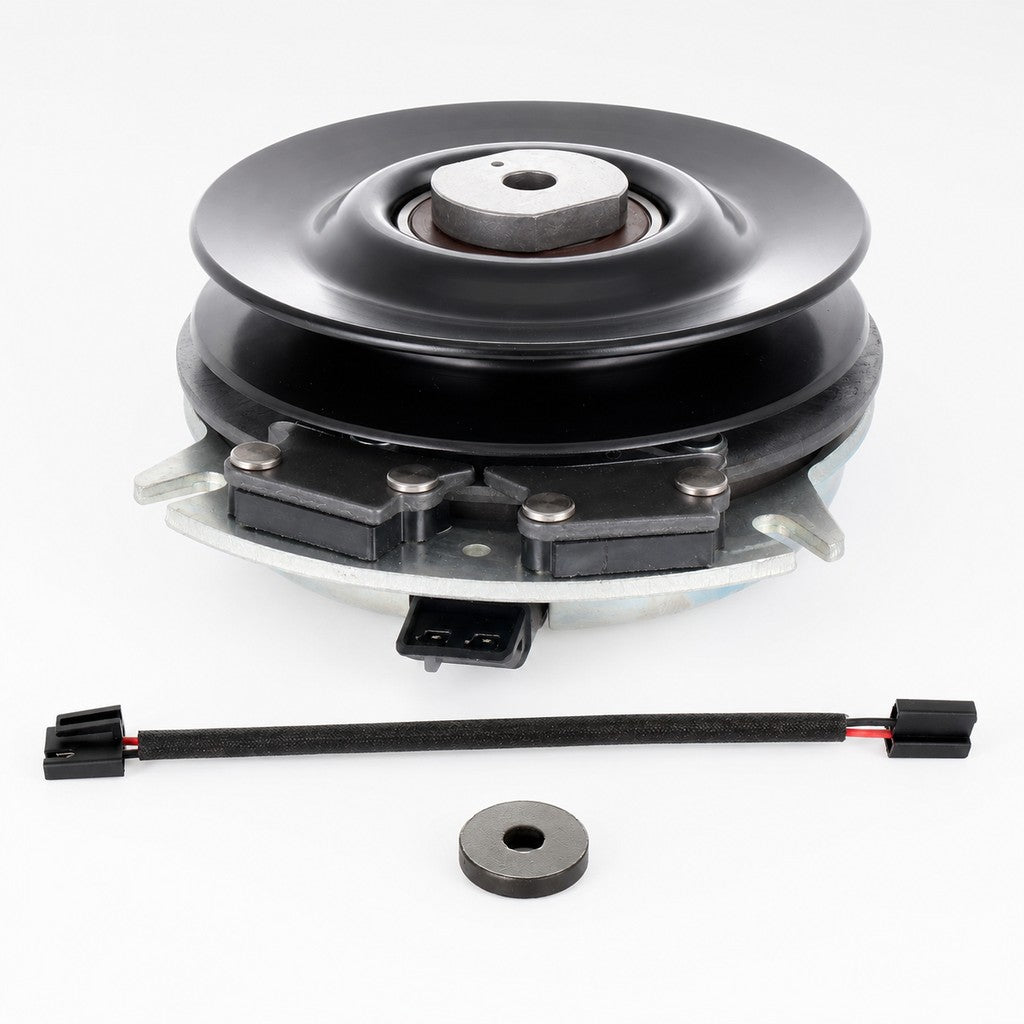 5100084 PTO clutch replacement image for Ferris, Simplicity, Snapper Pro, Massey Ferguson, McCulloch, Craftsman, and Warner 5218-134 mower applications.
