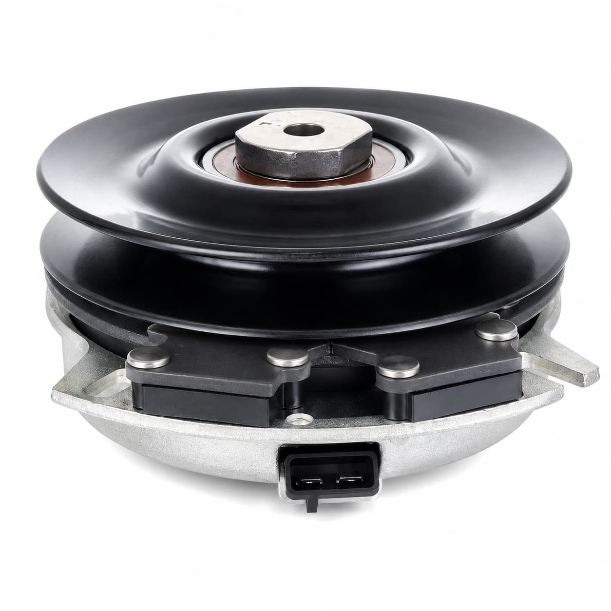 5100915SM PTO clutch replacement for Ferris, Snapper, Snapper Pro, and Simplicity mowers, replacing Warner 5219-34A with 1-inch bore, 6-inch pulley, and CCW rotation.