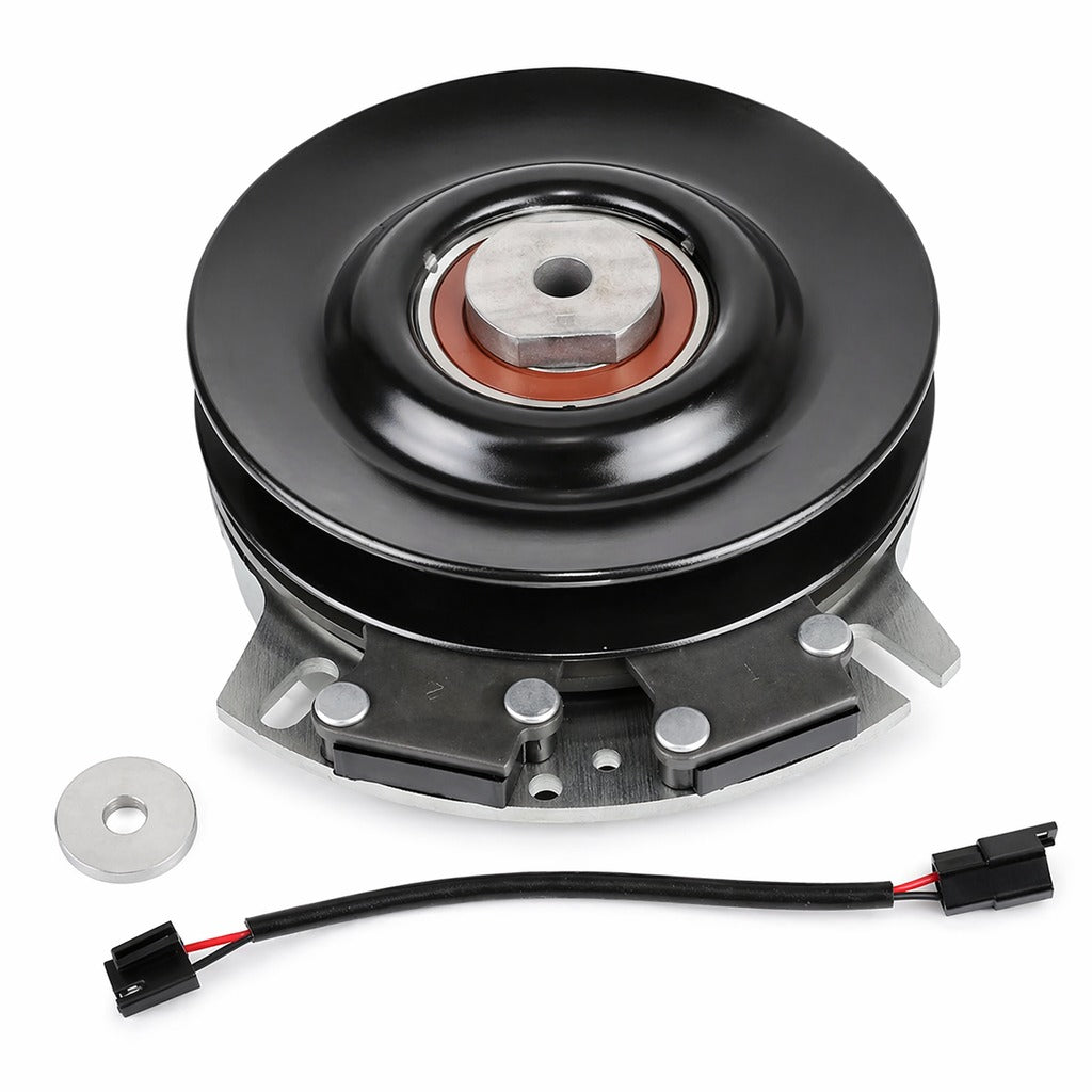 Snapper Pro 5101529 electric PTO clutch replacement with 6.10-inch pulley, 1-inch crankshaft bore, and CCW rotation, shown on white background.