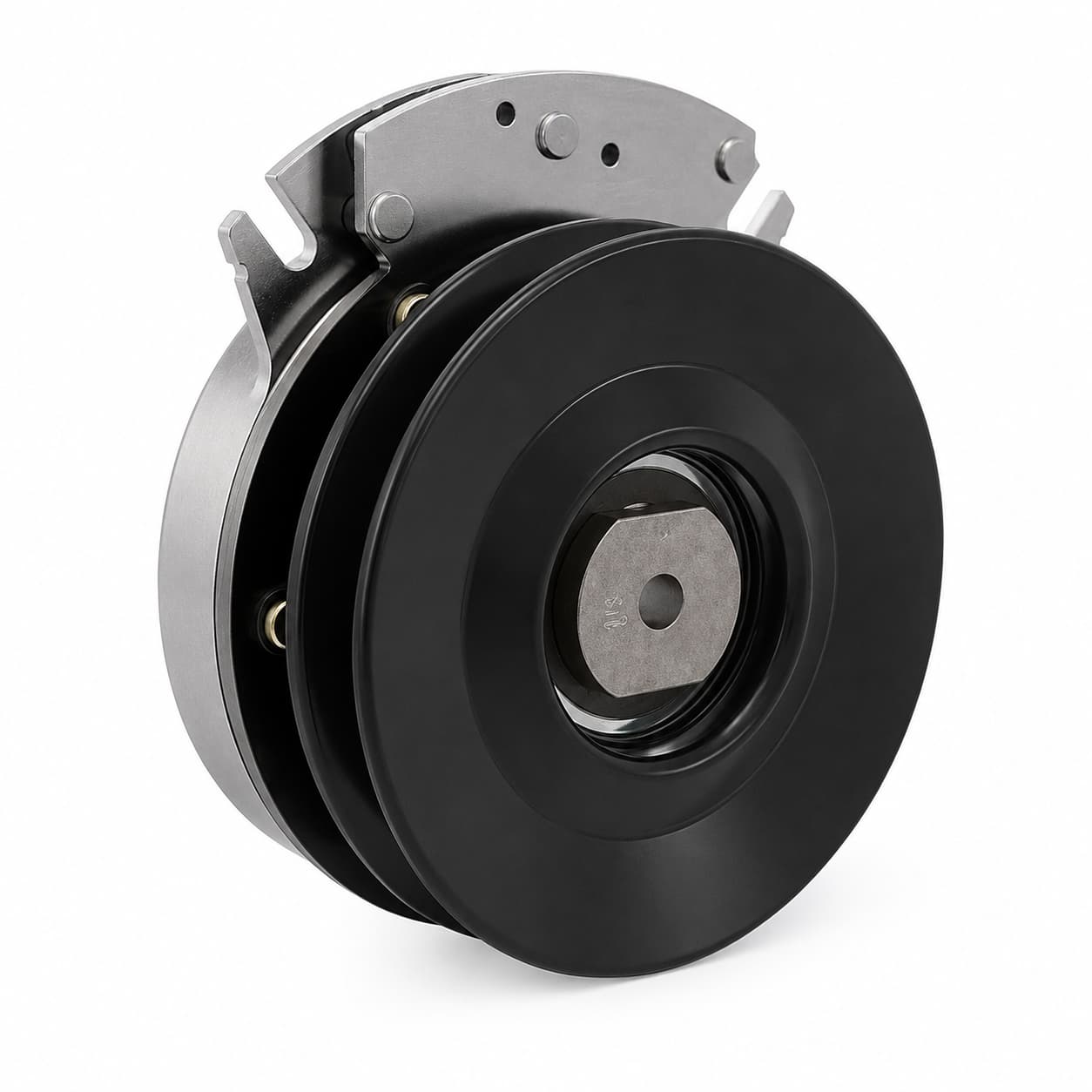 Warner 5218-355 electric PTO clutch for Country Clipper E-6532 commercial zero-turn mower applications.