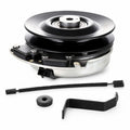 Electric PTO clutch replacement for Warner 5219-97, Gravely, and Ariens mowers with 1-inch bore, 6.150-inch pulley, 5/8-inch belt groove, spacer, wiring harness, and anti-rotation hardware.