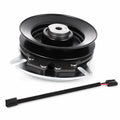 Aftermarket 532160889 electric PTO clutch replacement for Craftsman, Husqvarna, AYP, and Poulan mowers with 1-inch bore, 5.35 inch pulley, and counter-clockwise rotation.