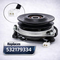 532179334 electric PTO clutch replacement with 1 inch bore & 6.10 inch pulley for Husqvarna, Craftsman, Ariens & Gravely