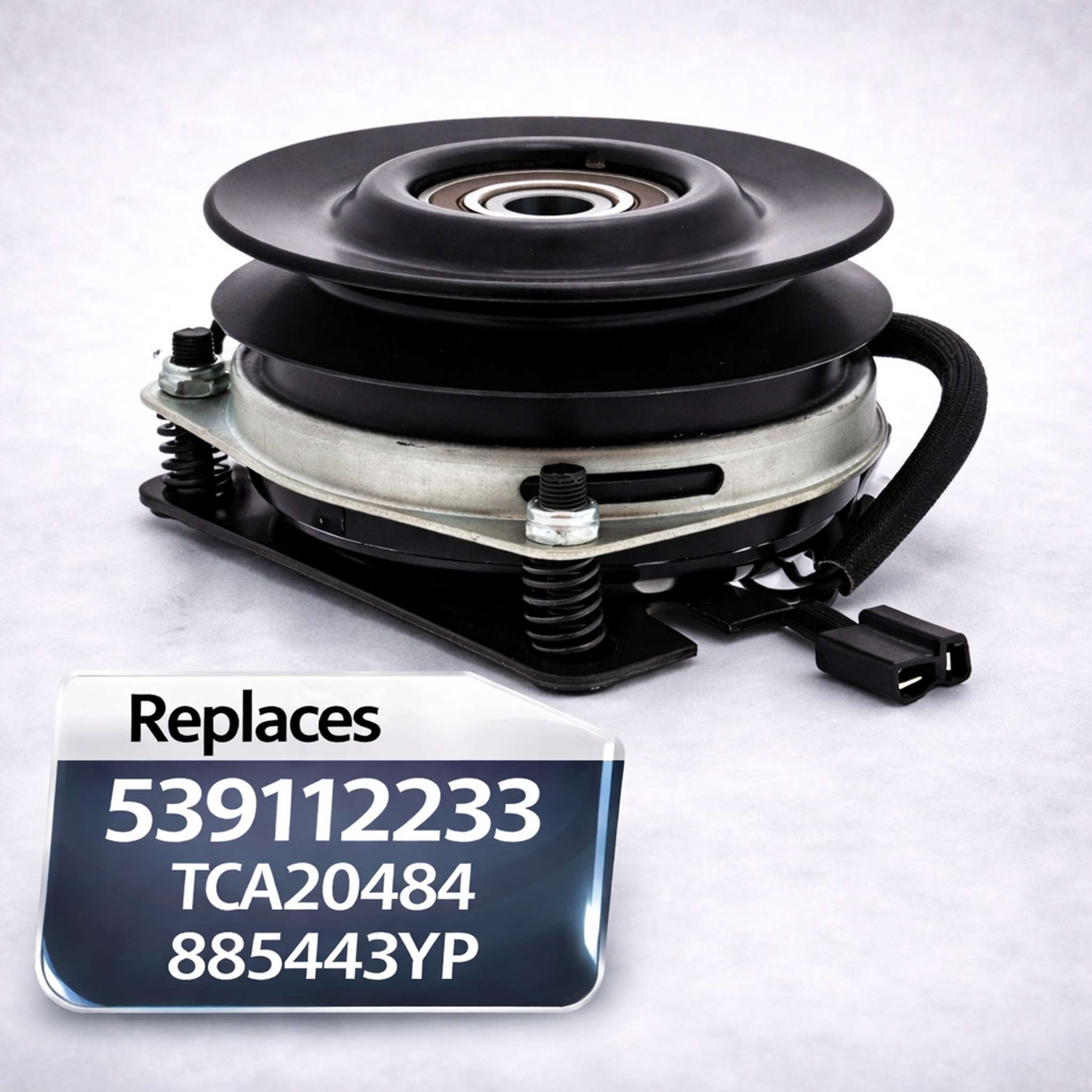 539112233 replacement PTO clutch with 1 inch bore and 6.1 inch pulley for Husqvarna and John Deere model mowers 