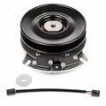 Hustler 601326 electric PTO clutch replacement with 6.30-inch pulley, 1-1/8 inch crankshaft bore, and CCW rotation, shown on white background.