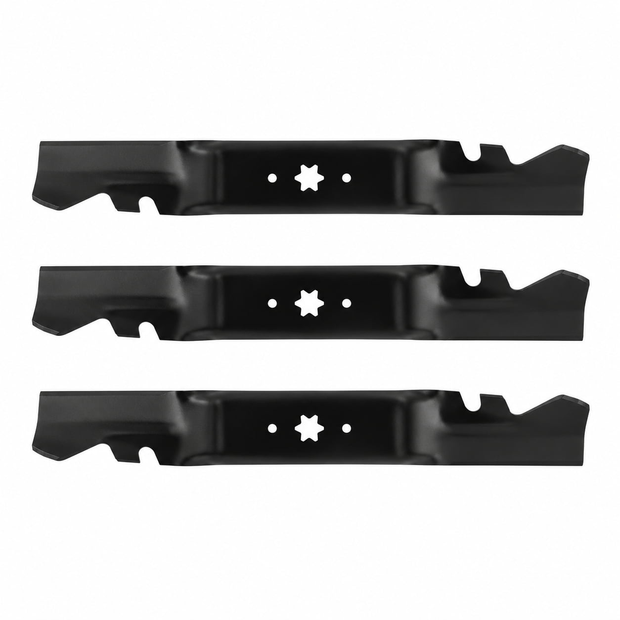3 pack toothed mulching blades replacing part number 742P05620-X.