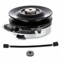 Aftermarket 917-04754A electric PTO clutch replacement for Cub Cadet Z-Force S mowers with 1-inch bore, 6-inch pulley, counter-clockwise rotation, and connector style shown.