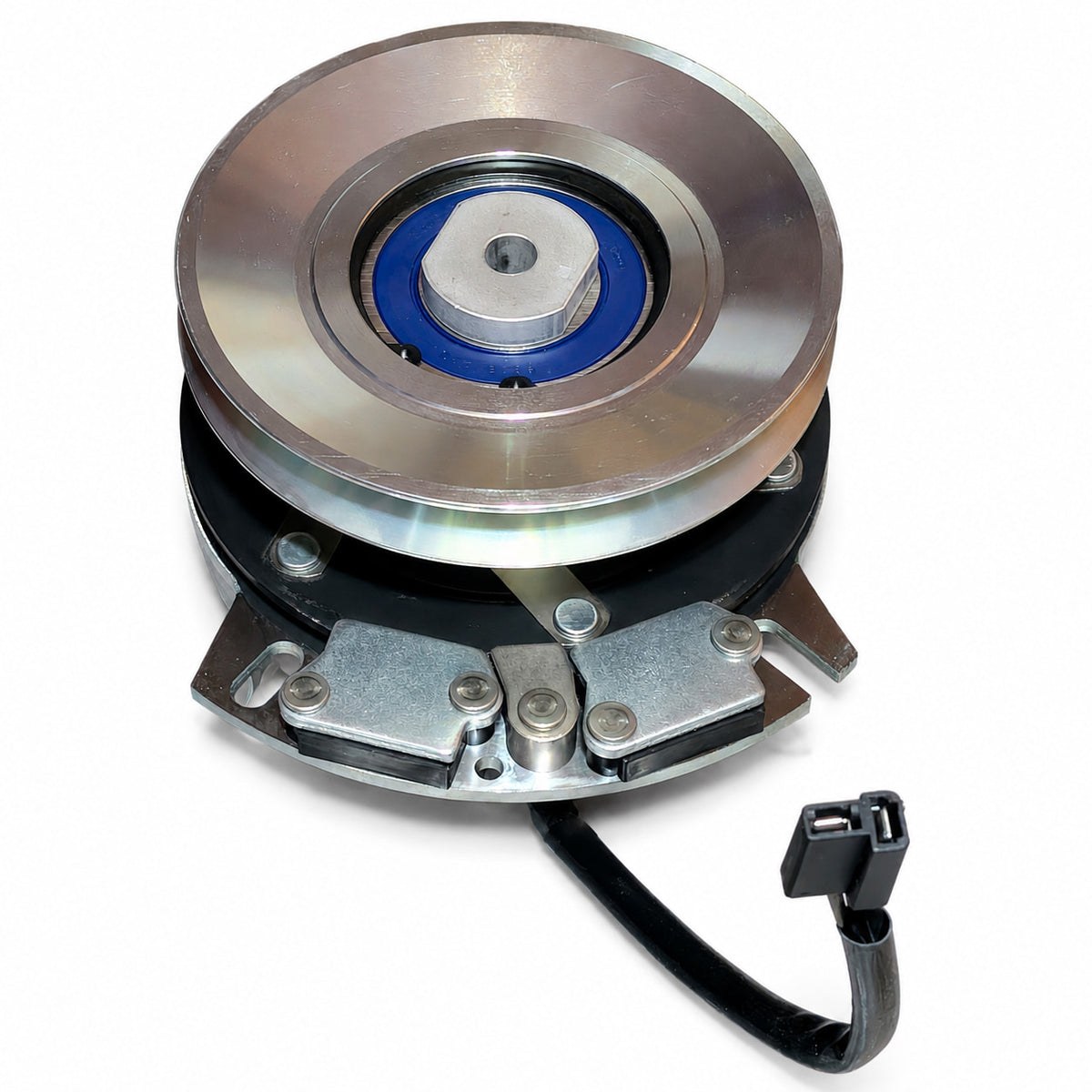 917-05122A HD big bearing PTO clutch upgrade with 6-inch pulley, 1-inch bore and hardwired T-plug