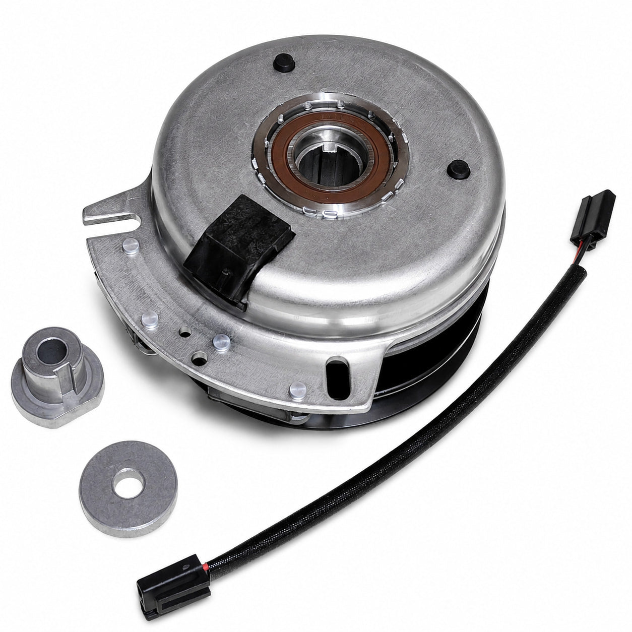 Bore and shell view of standard 917-05123A PTO clutch showing 1-inch bore, bearing and clutch housing
