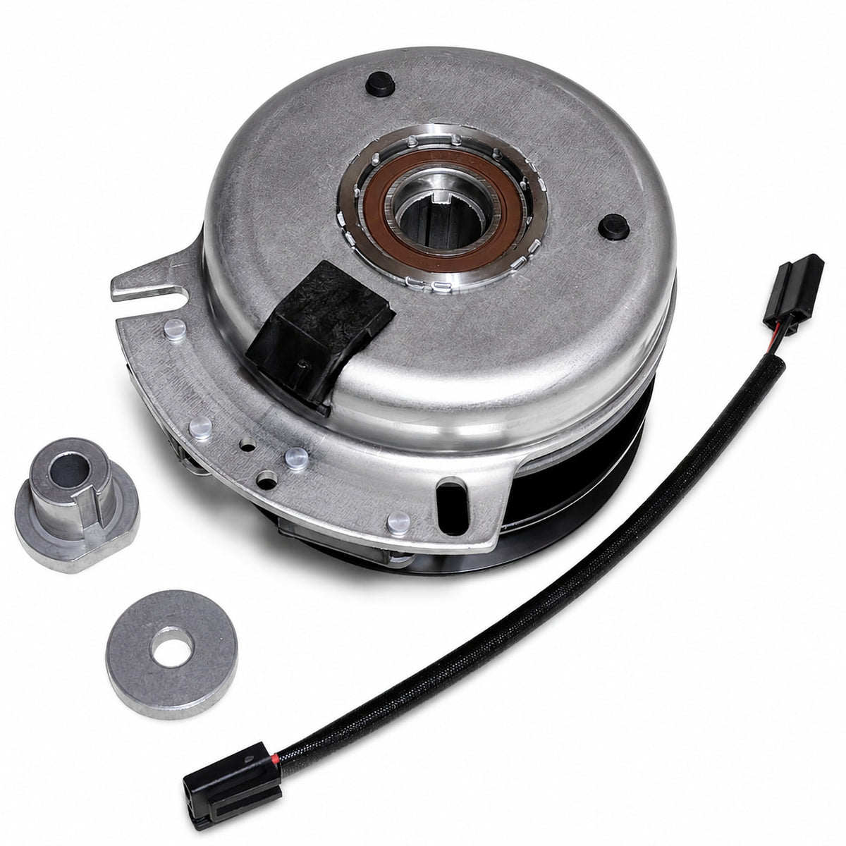 Bore and shell view of standard Cub Cadet 917-05188 PTO clutch showing crankshaft bore, bearing and clutch housing