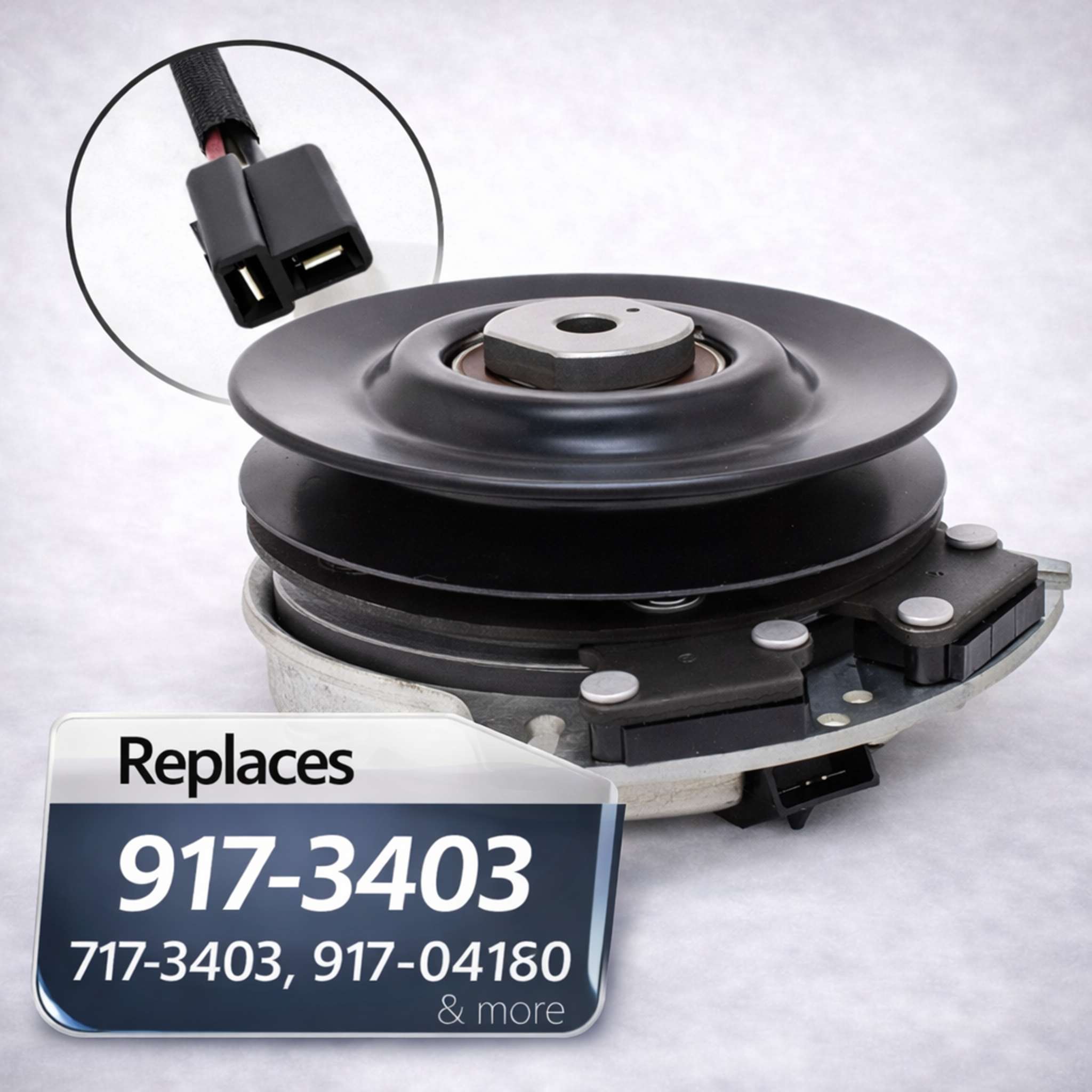 917-3403 PTO clutch replacement with 1-1/8 inch bore & 6.10 inch pulley for Cub Cadet mowers.