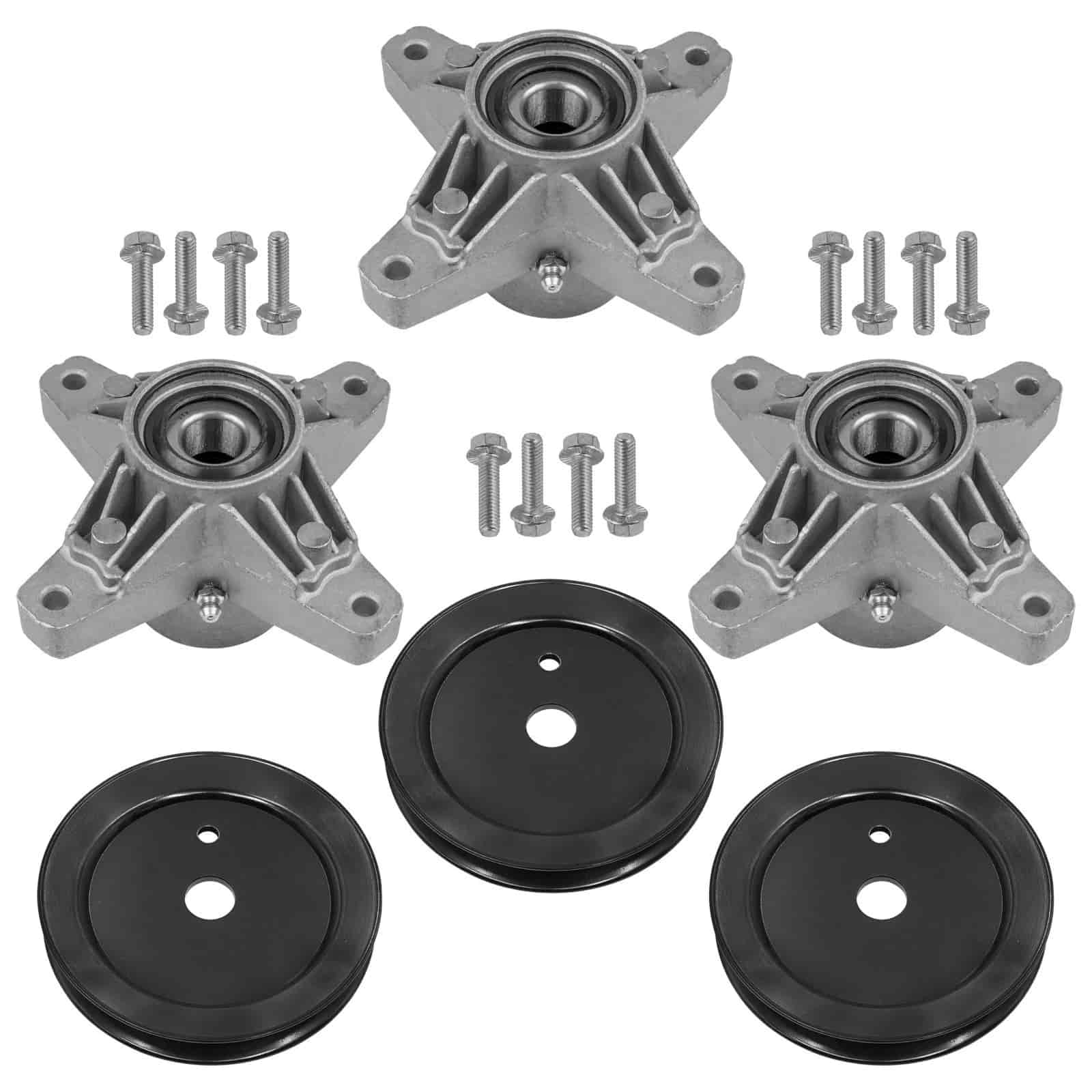 3 pack spindle assembly plus pulley for 918-0442.