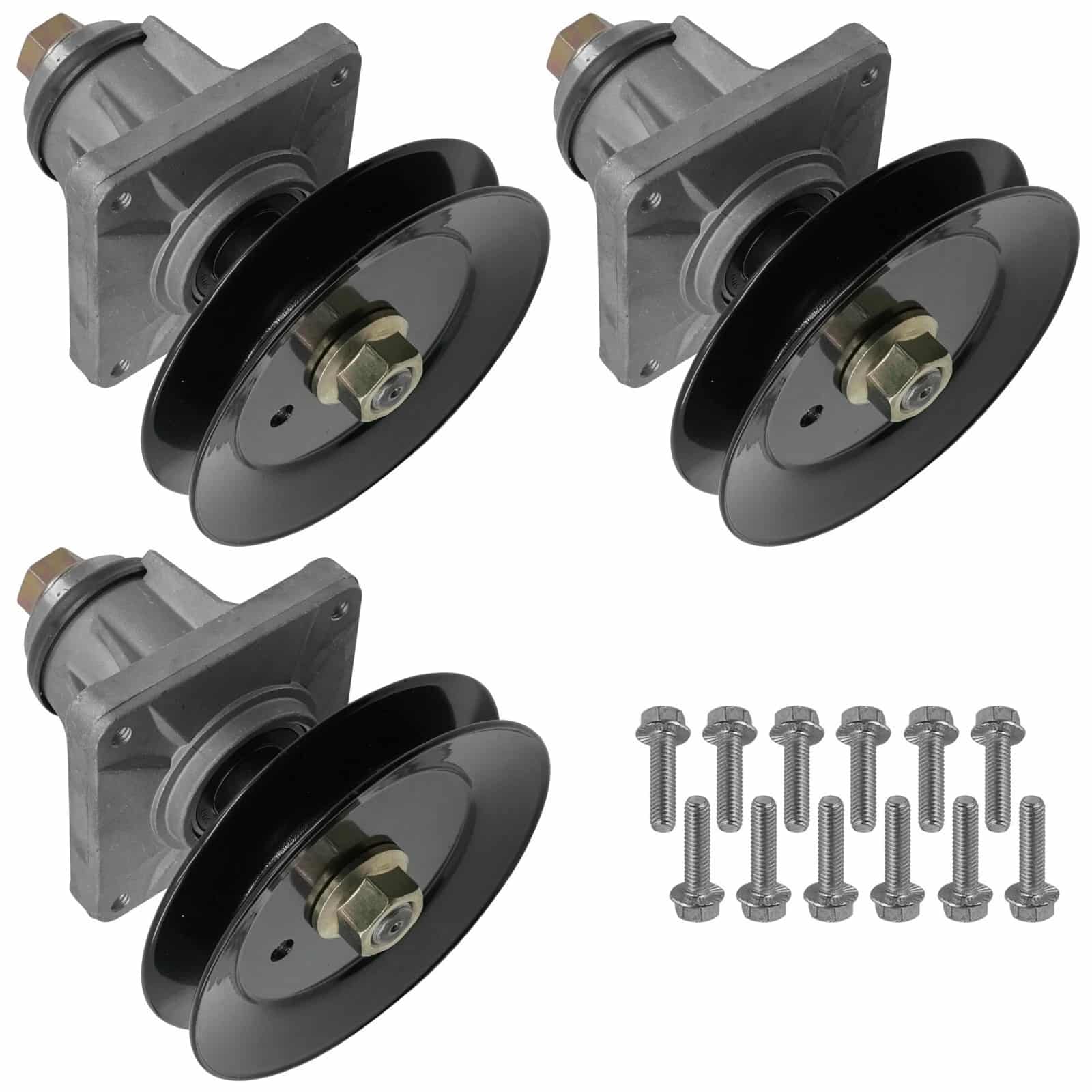 3 pack 918-0625B spindle assembly with pulley and bolts for Cub Cadet.