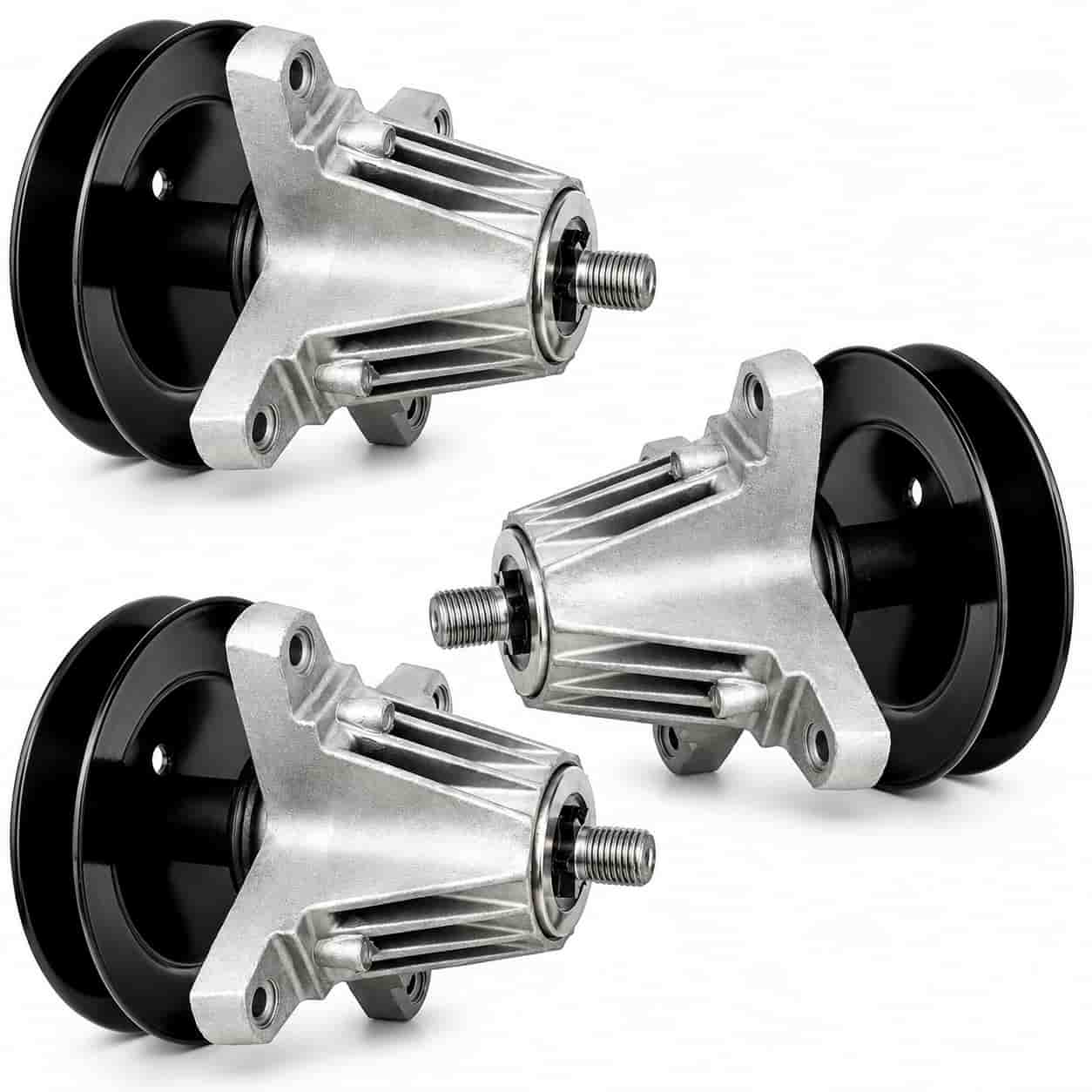 3-pack 918-06979 spindle assemblies with pulleys for Cub Cadet MTD 54-inch deck.
