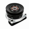 Aftermarket AM130328 electric PTO clutch replacement for John Deere GT275, 320, Sabre, and Scotts mowers with 1-inch bore and 5-5/16 inch pulley.