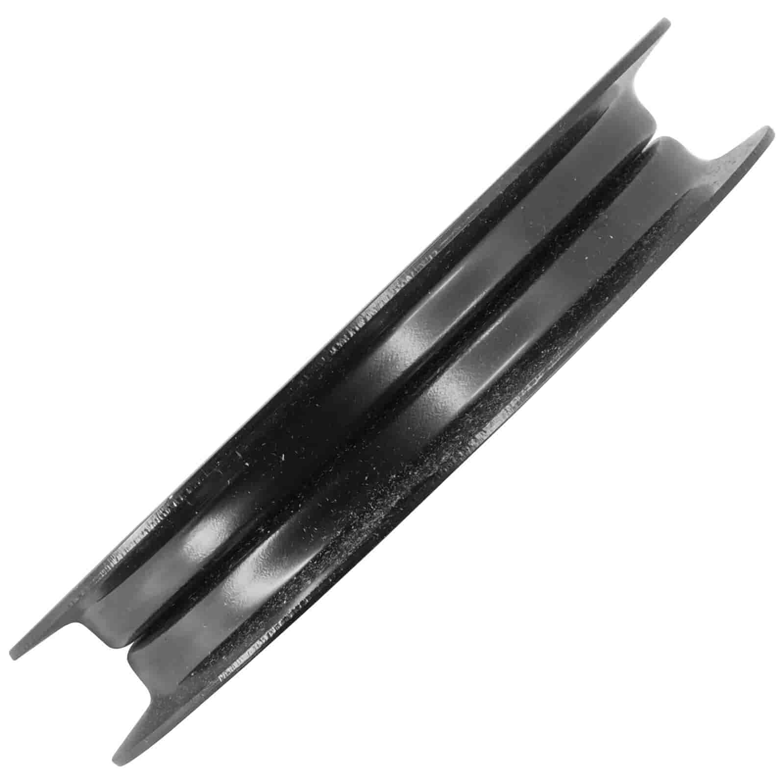 Side view showing width of AM143737 AM136693 idler pulley replacement for John Deere mower decks.