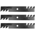 3 pack set of toothed aftermarket mower blades for Mower Blades GY20852 / GX21784 / AM141035 for John Deere 48-Inch Decks