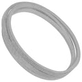 Aftermarket M154958 and M110313 secondary mower deck belt measuring approximately 5/8 inch by 111 inches for select John Deere 48-inch decks.