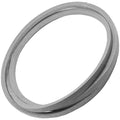 Aftermarket M154960 and M143923 mower deck belt measuring approximately 120.7 inches for select John Deere 54-inch mower decks.
