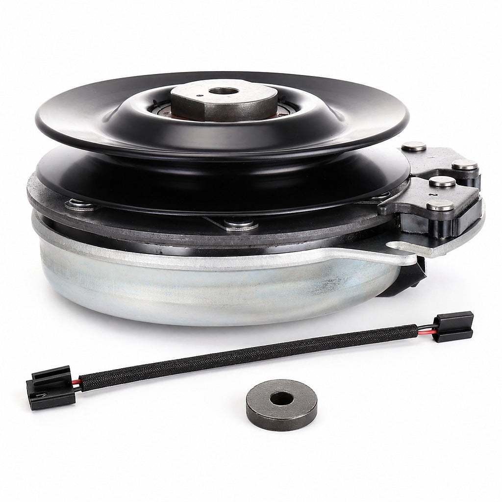 TCA20380 PTO clutch for John Deere Z820A 60-inch deck, replaces TCA16999 and TCA19141, Warner 5228-3, 1-1/8 inch bore, 6-7/8 inch pulley, CCW rotation.