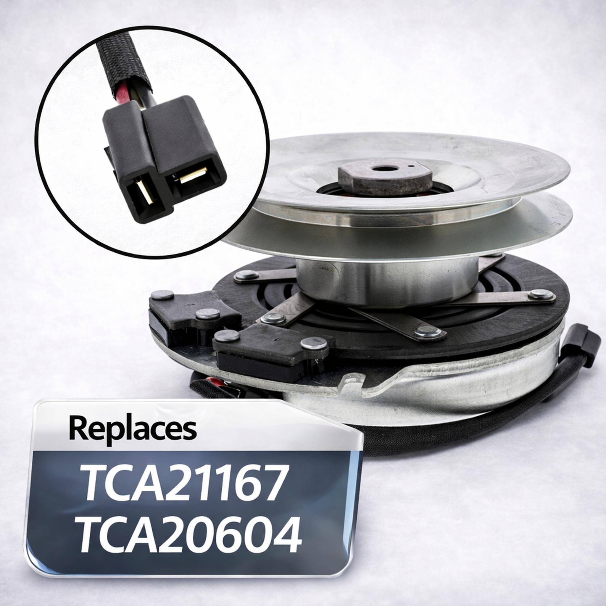 TCA21167 electric PTO clutch with 1-1/8 inch bore and 6.61 inch pulley for John Deere Ztrak