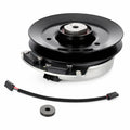Aftermarket TCA23182 electric PTO clutch replacement for John Deere Quik-Trak 648R, 652B, 652R, and 661R with 1-1/8 inch bore and clockwise rotation.