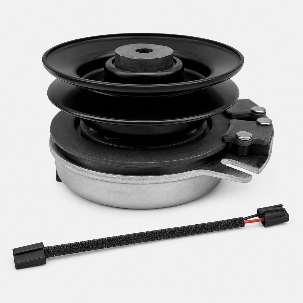 AM121972 PTO clutch replacement for John Deere STX38 and STX46 Black Deck with 1 inch bore and 5.20 inch pulley.