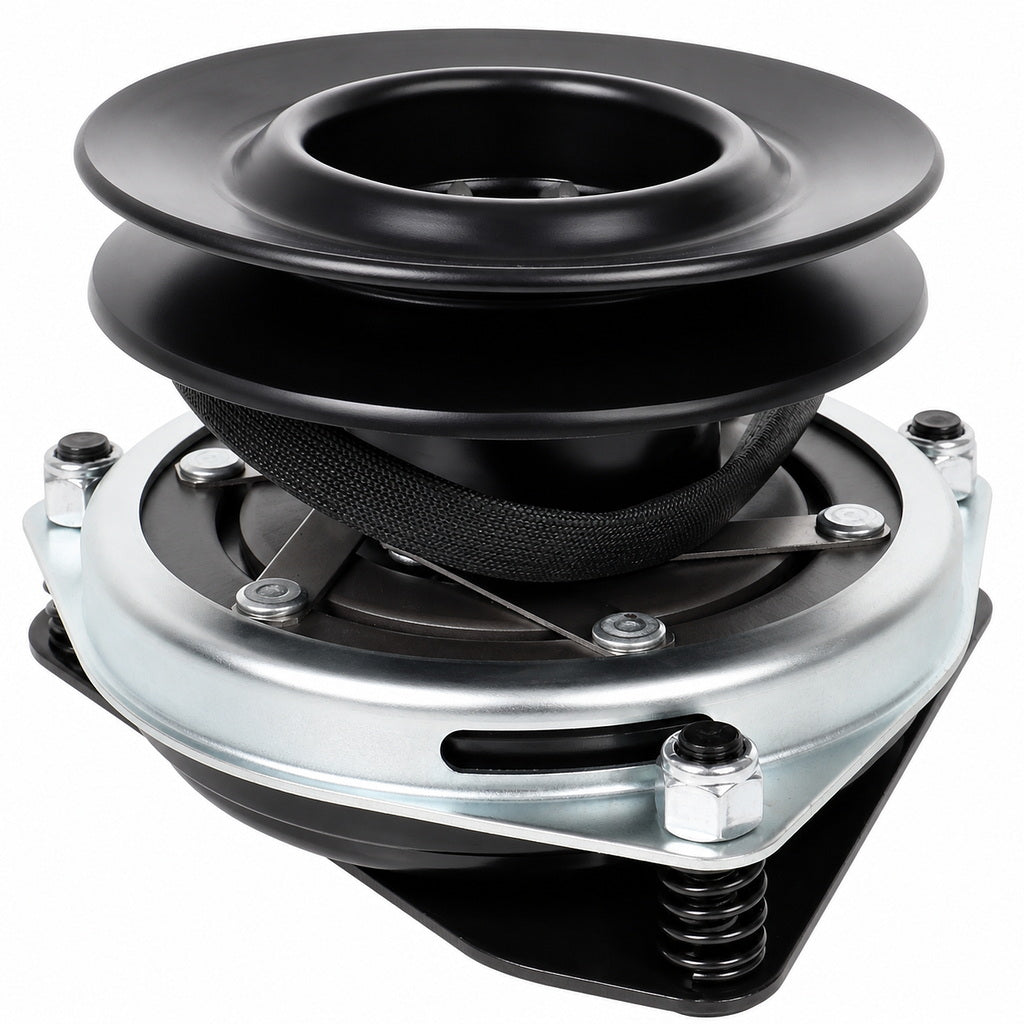 Aftermarket AM131779 electric PTO clutch replacement for John Deere 325, 335, 345, GX335, GX345, and GX355 tractors with 1-1/8 inch bore and 5-5/16 inch pulley.