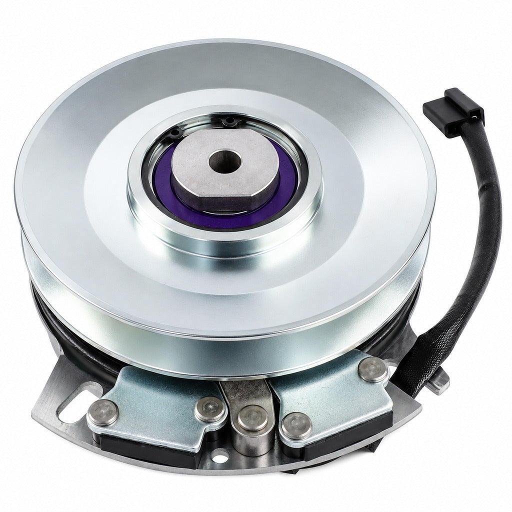 Aftermarket AM141978 electric PTO clutch replacement for John Deere Z625, Z645, and Z655 Eztrak mowers with 1-inch bore and 6.3 inch pulley.