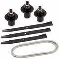 60-inch deck rebuild kit for Bad Boy ZT, CZT, Pup, and Pup Lightning mowers with three 037-6015-00 spindle assemblies, three 038-6060-00 blades, and 041-1650-00 deck belt.