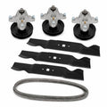 54-inch deck rebuild kit for Cub Cadet RZT-L54 KH, RZT-S54, Craftsman Z6600, Troy-Bilt Mustang 54 XP, and Columbia ZT-L54 mowers with 918-05137 spindles, 942-0677 blades, and 954-04329 deck belt.